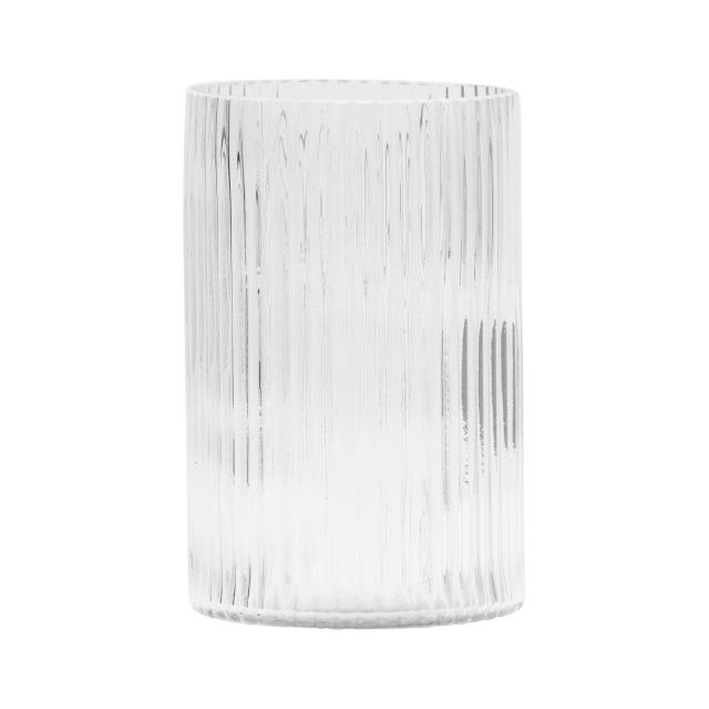 柱型寬口玻璃花瓶(24CM)(圖)