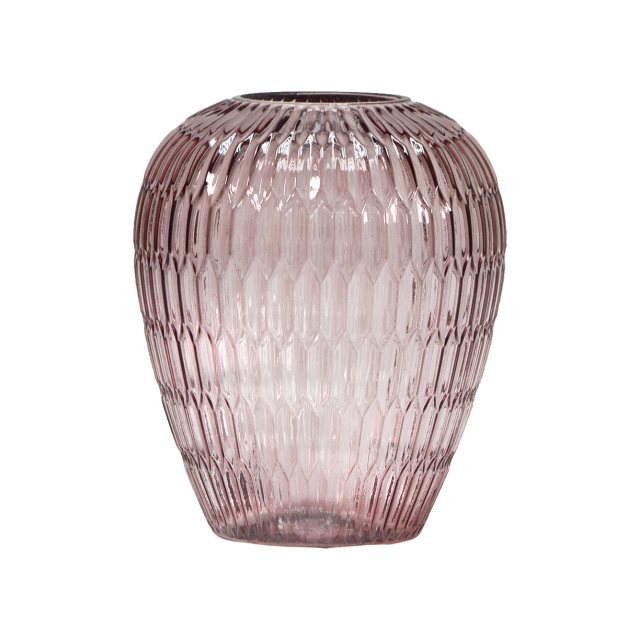 淺灰紫玻璃花瓶(20CM)(圖)