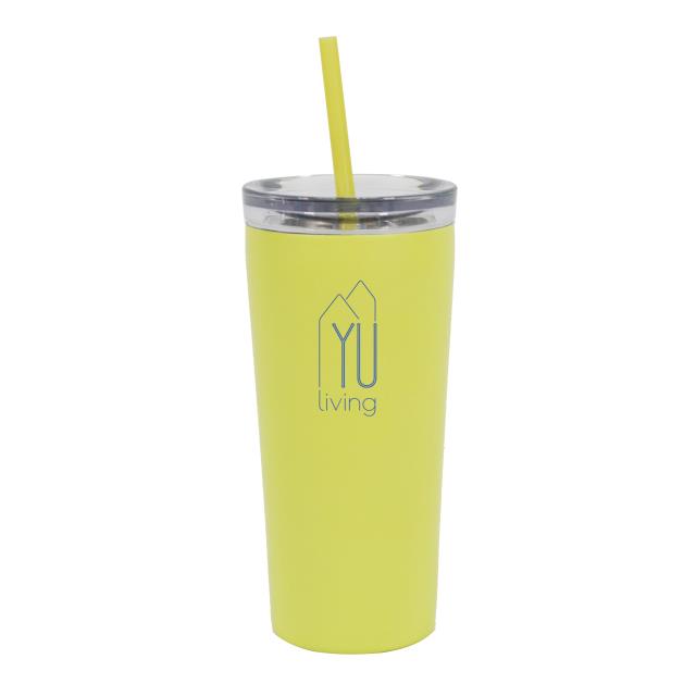 [買就送]YU LOGO 冷水吸管杯-檸檬黃(圖)