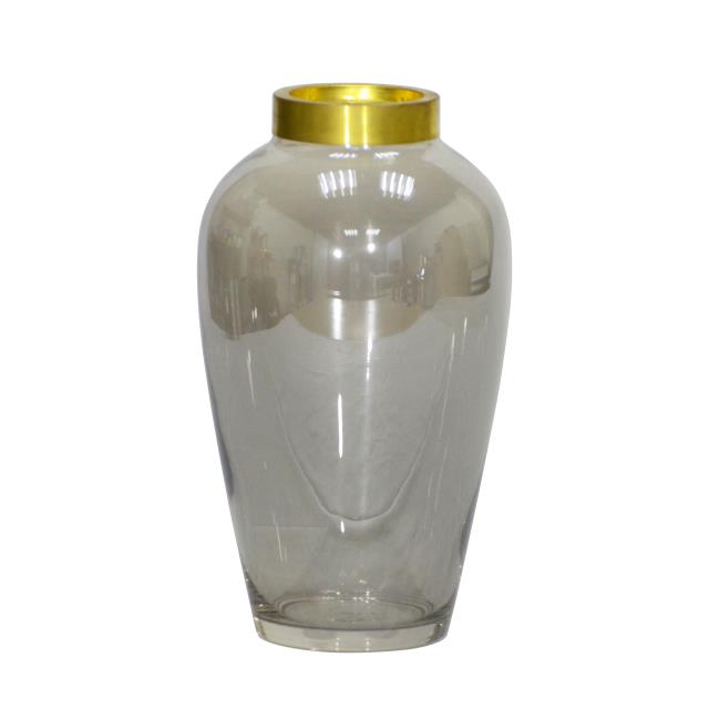 輕奢金屬玻璃花瓶-32CM(圖)