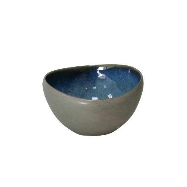 藍色流釉陶瓷碗(圖)