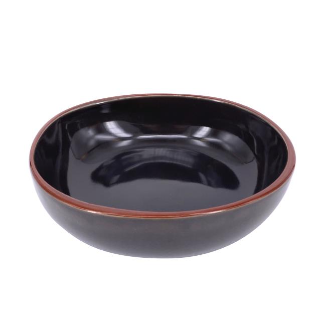 陶瓷沙拉碗-棕(圖)