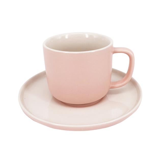 陶瓷杯盤組-粉(圖)