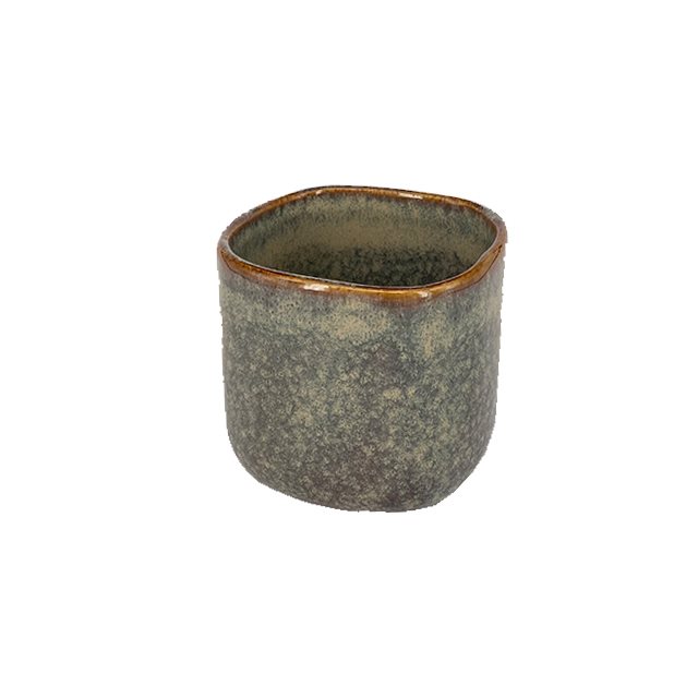 日式陶瓷特殊釉杯-棕色(圖)