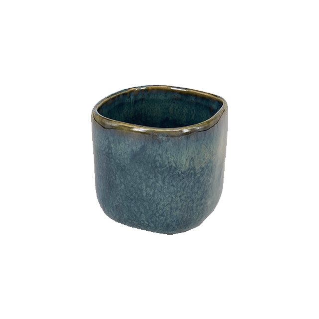 日式陶瓷特殊釉杯-綠色(圖)