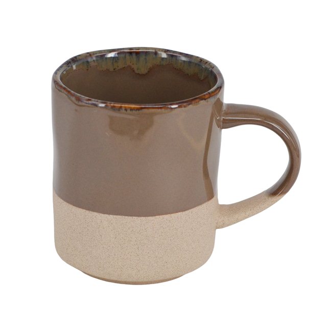 磨砂雙色手作感馬克杯-復古棕 320ML(圖)