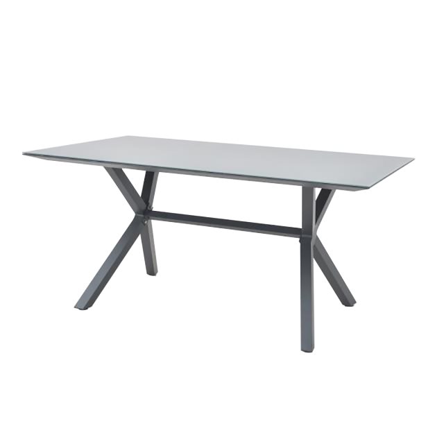 現代簡約玻璃餐桌 會議桌 (灰色/長220cm)(圖)