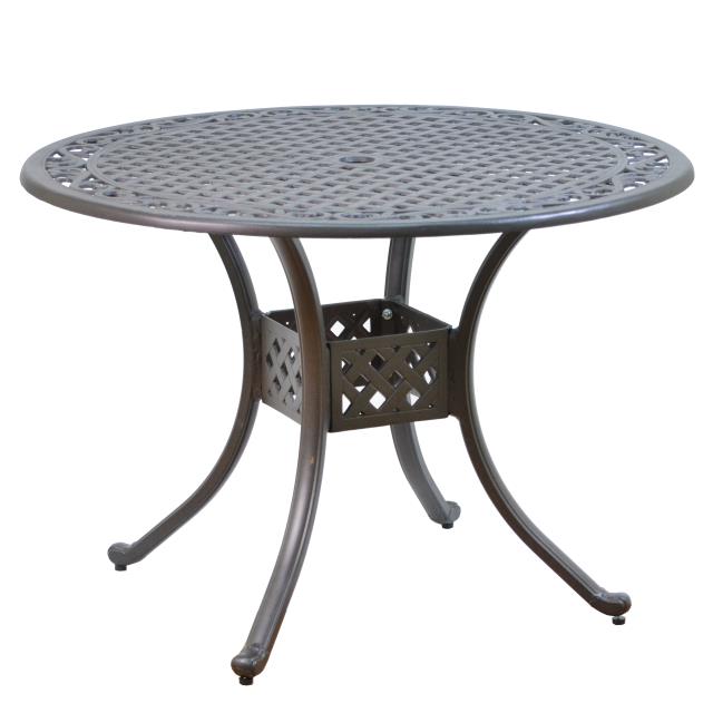 鋁製花園圓桌 寬106cm-灰鋁色(圖)