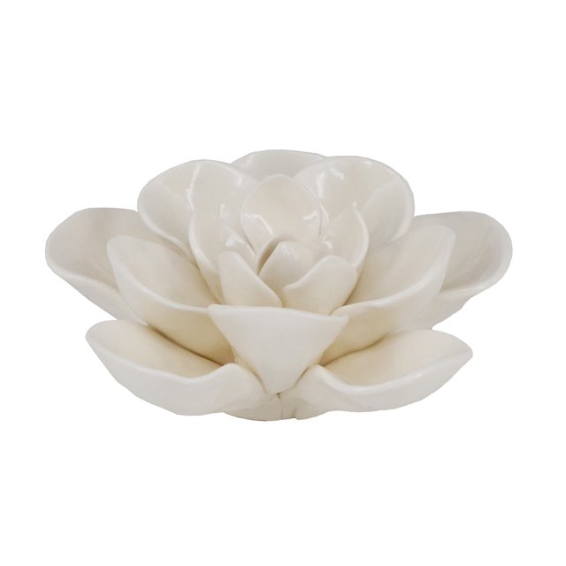 陶瓷花朵造型裝飾-白色(圖)